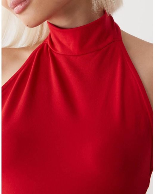 Top Allacciato Al Collo di Weekday in Red