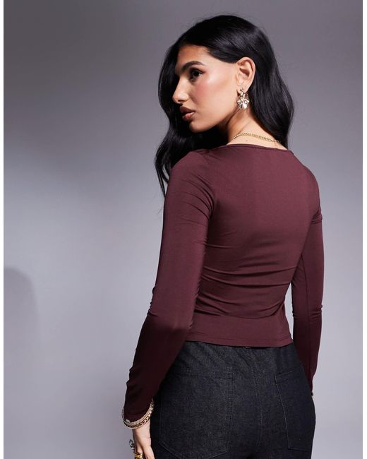 ASOS Purple – langärmeliges oberteil