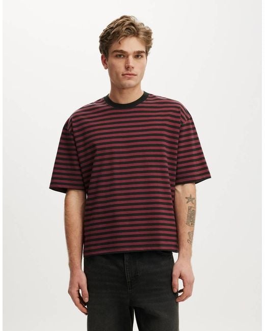 Cotton On Red Cropped Fit T-Shirt for men
