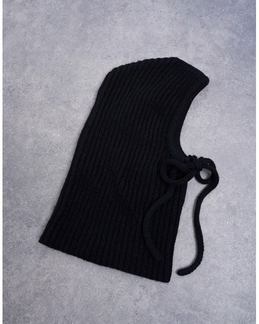 TOPSHOP Black – hero – gerippte balaklava