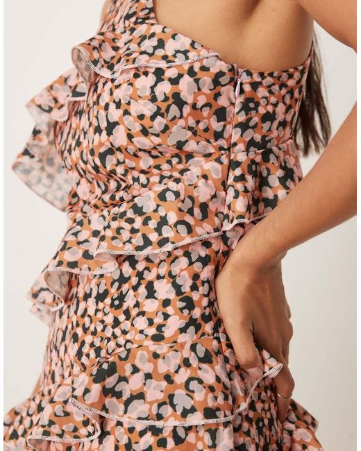 Pretty Lavish Natural Katy Ruffle Midaxi Dress
