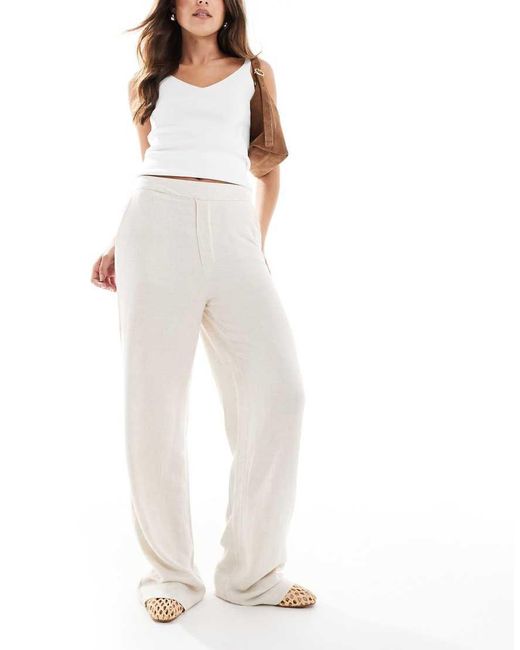 Pantaloni Con Fondo Ampio di Object in White