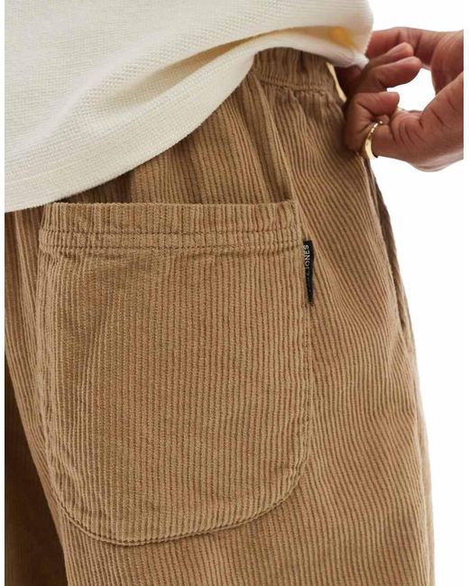Jack & Jones Natural Loose Fit Cord Short for men