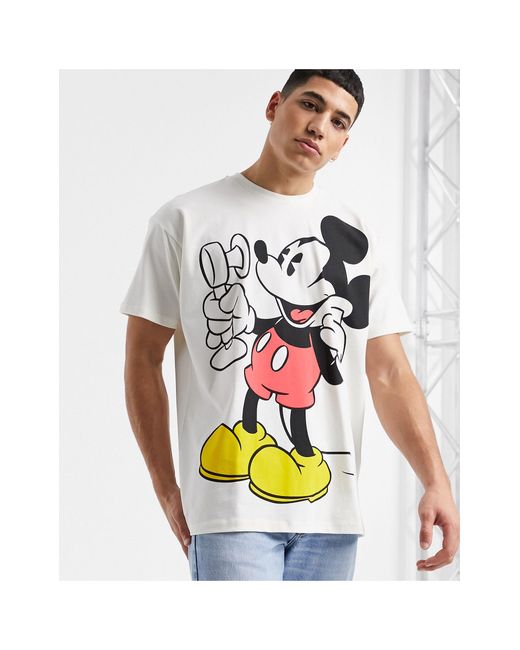 Levi's X Disney Large Mickey Mouse Graphic T-shirt in White for Men | Lyst