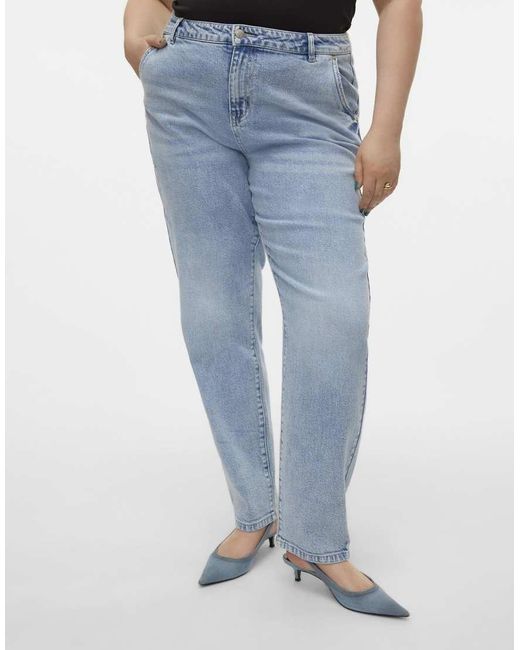 Vaqueros Mom De Vero Moda de color Blue