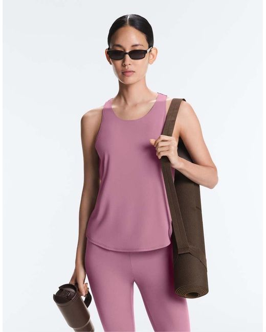 Oysho Pink Cross-Back Comfortlux T-Shirt