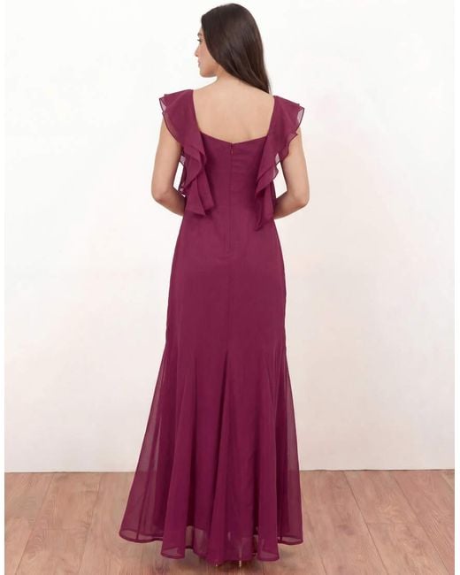 Maya Pink Floral Embroidered Strappy Godet Maxi Dress