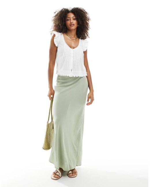 Gonna Lunga Chiaro di New Look in White