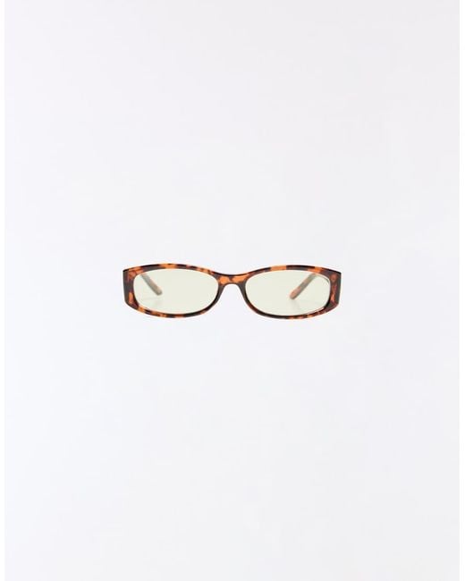 Bershka White Tortoiseshell Blue Light Blocking Glasses