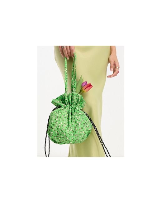 Damson Madder Green – exklusive handtasche mit kordelzug