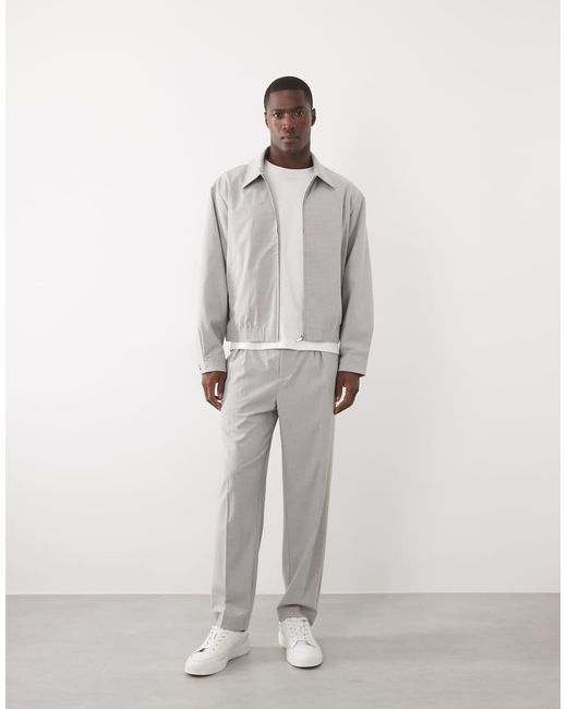 ASOS White Smart Co-Ord Relaxed Tapered Fit Trousers for men