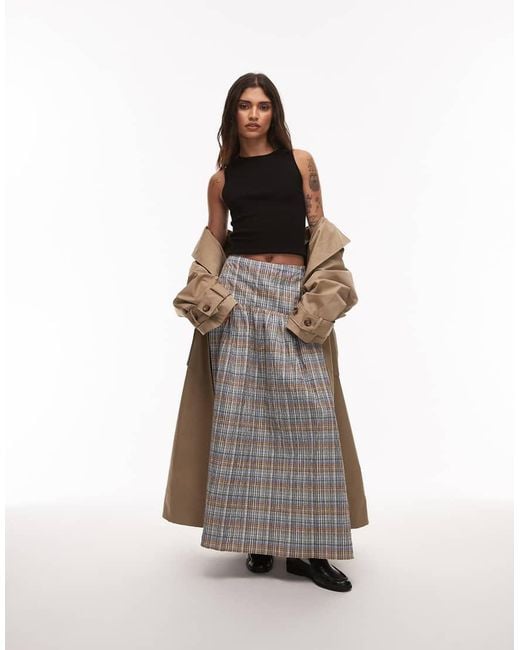 ASOS Brown Drop Waist Maxi Skirt
