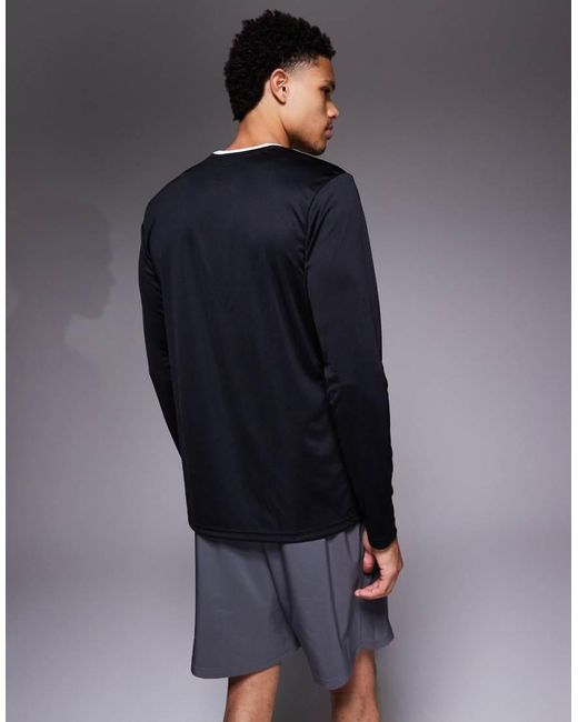 Adidas Originals Blue Adidas Football Entrada 26 Long Sleeve Top for men