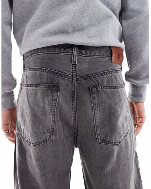 Calvin Klein Gray baggy Jeans for men