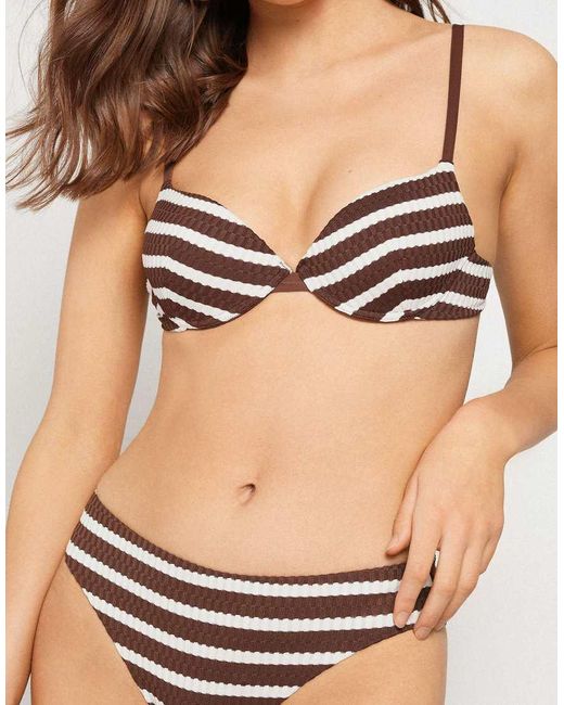 Tezenis Natural Desert Stripes Classic Bikini Bottoms