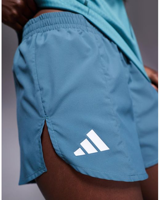 Adidas Originals Blue Adidas Running Adizero Shorts