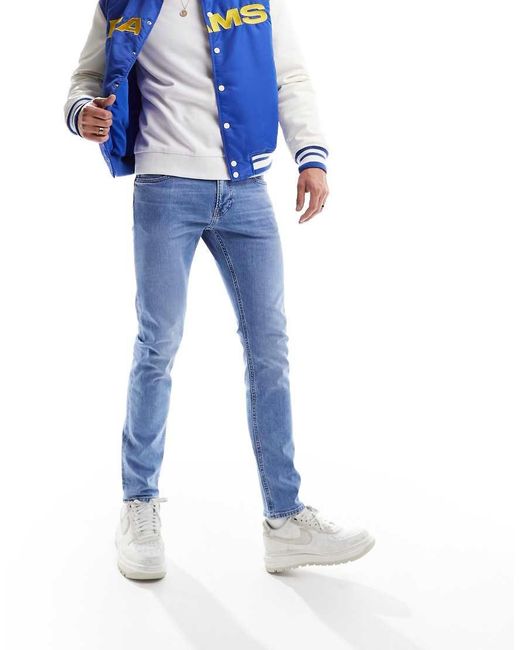 Vaqueros De Corte Tapered Slim Con Luke De -Azul Lee Jeans de hombre de color Blue