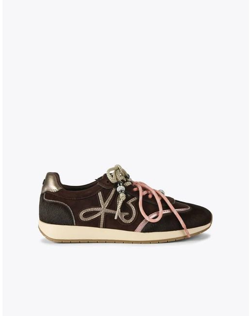 KG by Kurt Geiger Brown Lala Real Suede Trainers