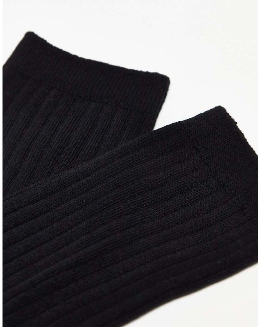 Pack De 5 Pares De Calcetines Negros De Canalé De Weekday de hombre de color White