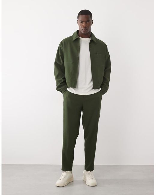 ASOS Green Smart Blouson Jacket for men