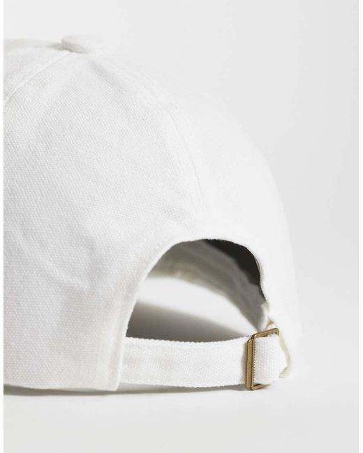 Kaiia White Silver Hardware Logo Cap