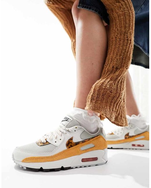 Zapatillas De Deporte Blancas Y Naranjas Air Max 90 De de Nike de color Blanco Lyst
