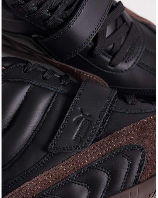 PUMA Blue Speedcat Leather Wedge Trainers