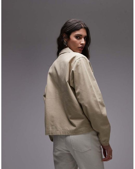 Giacca Vestibilità Classica Color Sabbia Con Colletto di Tommy Hilfiger in Gray