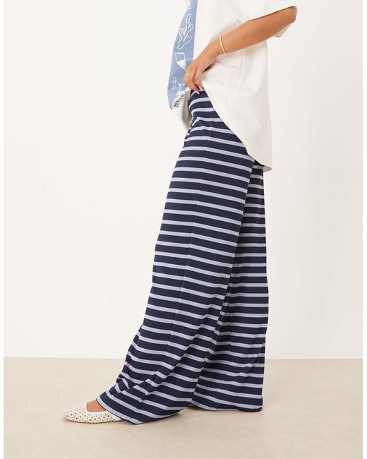 Pantalon ample à rayures ASOS en coloris Blue