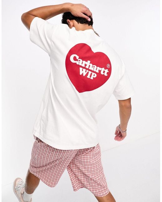 Carhartt Red Double Heart Backprint T-shirt for men