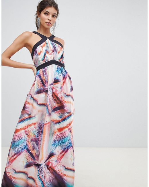 little mistress print maxi dress