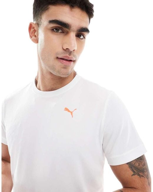 PUMA White 'faster' Graphic T-shirt for men