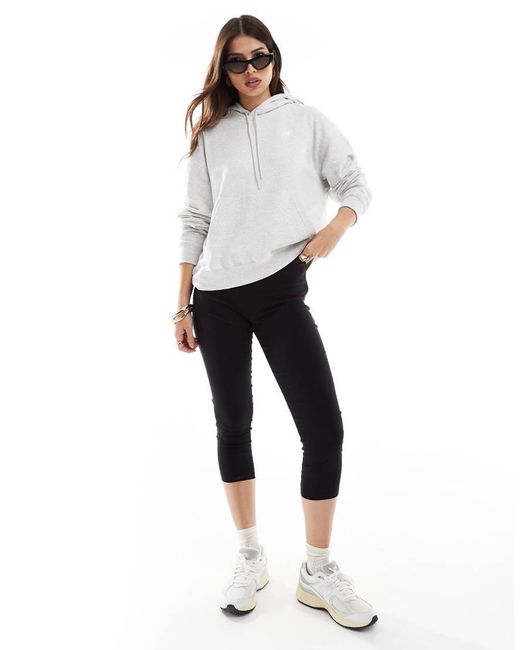 Sudadera Con Capucha De Felpa Rizada Sport Essentials De New Balance de color Gray