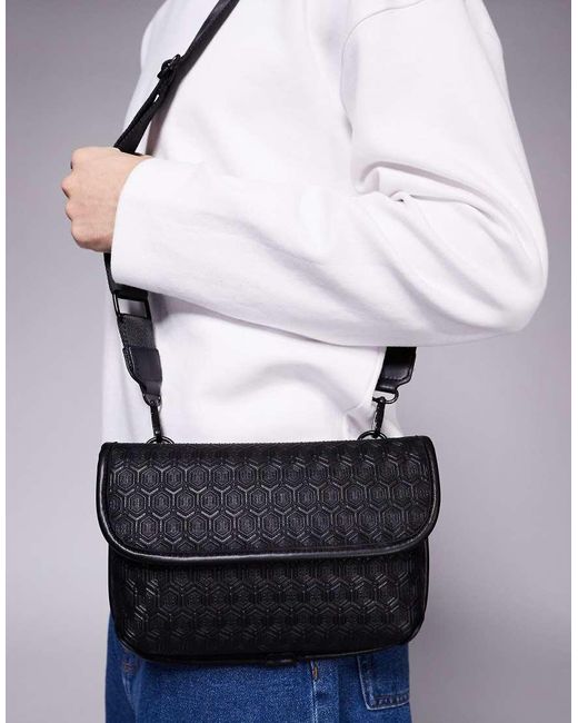 ASOS Crossbody Tas Met Monogram in het White voor heren