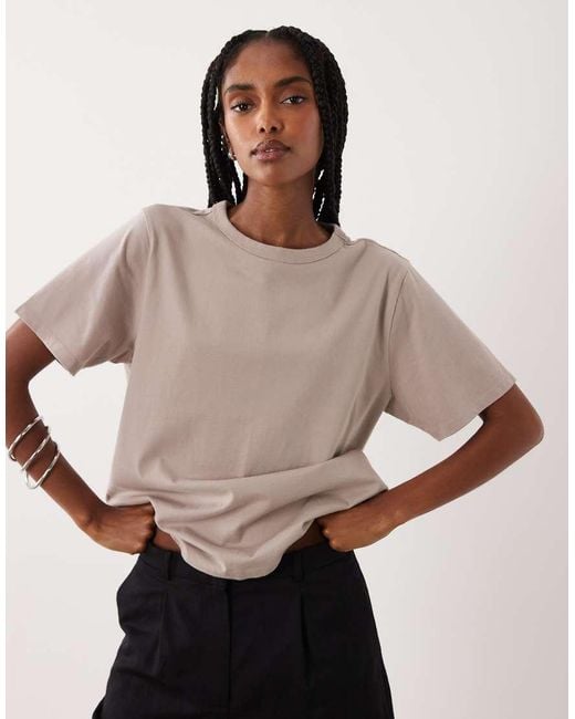 Abercrombie & Fitch Natural Oversized Short Sleeve Everyday T-shirt