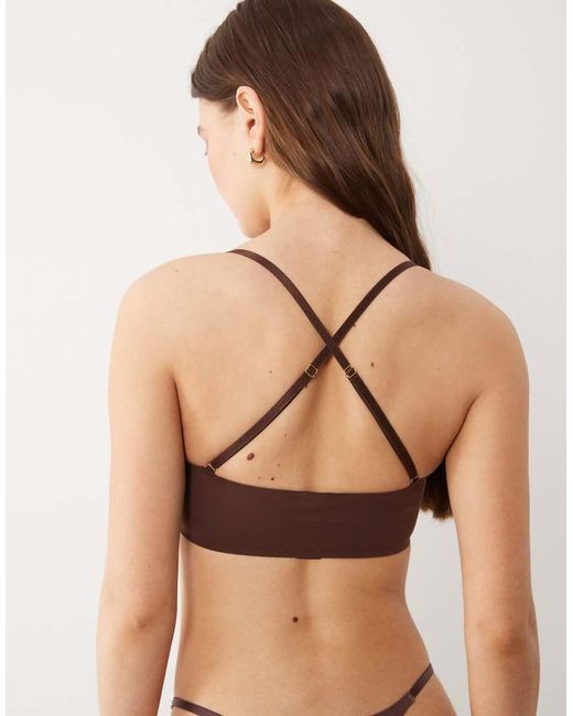 ASOS Brown Carla Smoothing Multiway Bandeau Bra With Removable Pads