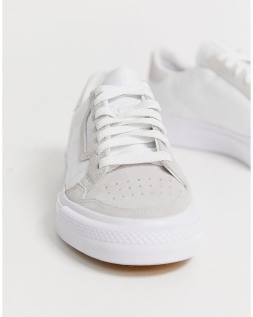 adidas original continental 80 vulc sneakers in off white leather