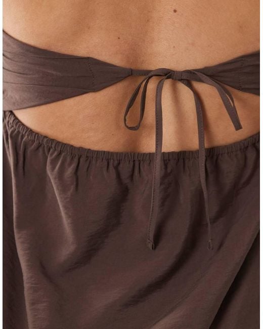 Abercrombie & Fitch Brown Longline Bandeau Top