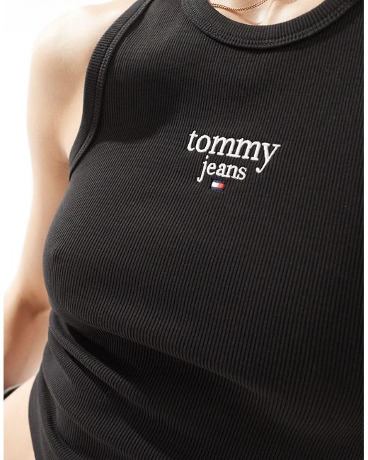 Tommy Hilfiger Black Essential Logo Tank Top