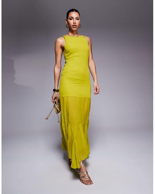 ASOS Dropped Waist Maxi Dress Witth Full Godet Hem in Blue | Lyst UK ASOS Dropped Waist Maxi Dress Witth Full Godet Hem in Blue | Lyst UK