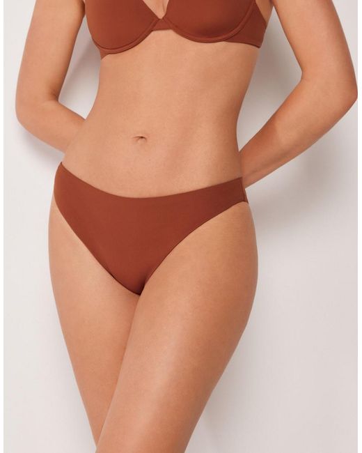 Calzedonia Brown Premium Fit Brief Bikini Bottom