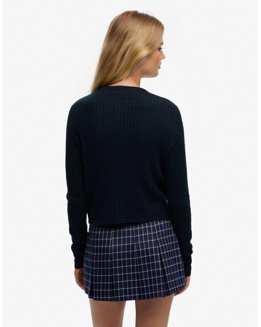 Superdry Blue – leichte basic-strickjacke