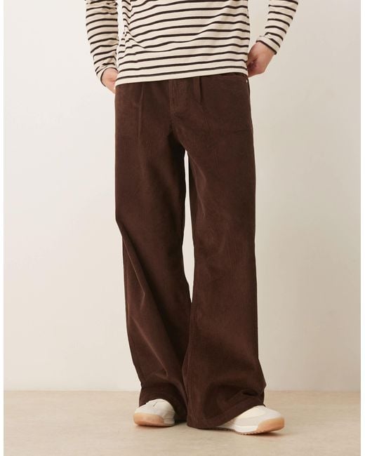 ASOS Brown Super Baggy Trousers for men