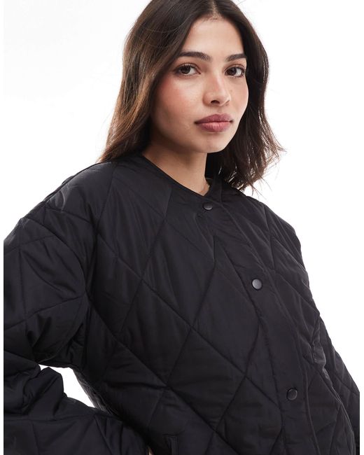 Pieces Blue Quilted Lightweight Jacket