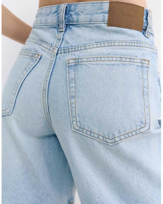 Pull&Bear Blue Denim Bermuda Shorts
