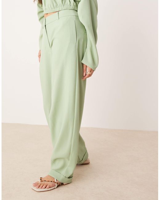 Pantalon d'ensemble ultra ample habillé ASOS en coloris Green