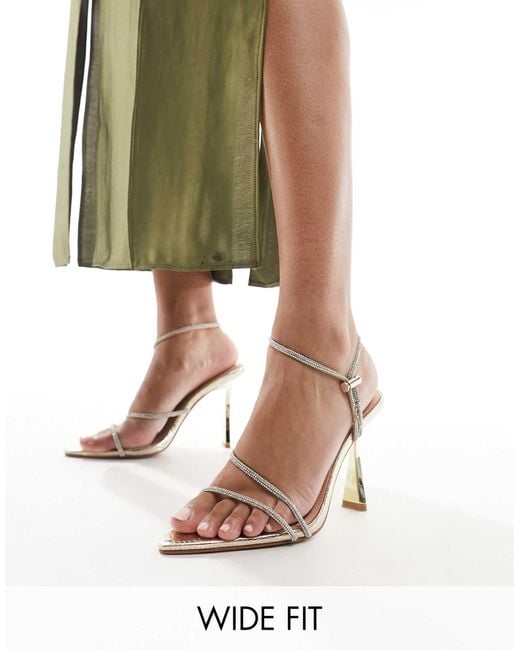 Simmi london - pointure large - adia - sandales à talons et ornements SIMMI en coloris Green