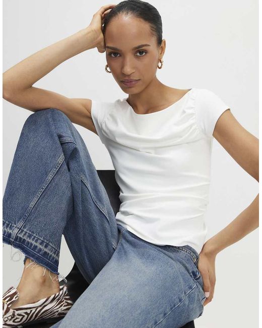 River Island White Ruched 2 Pack T-Shirt