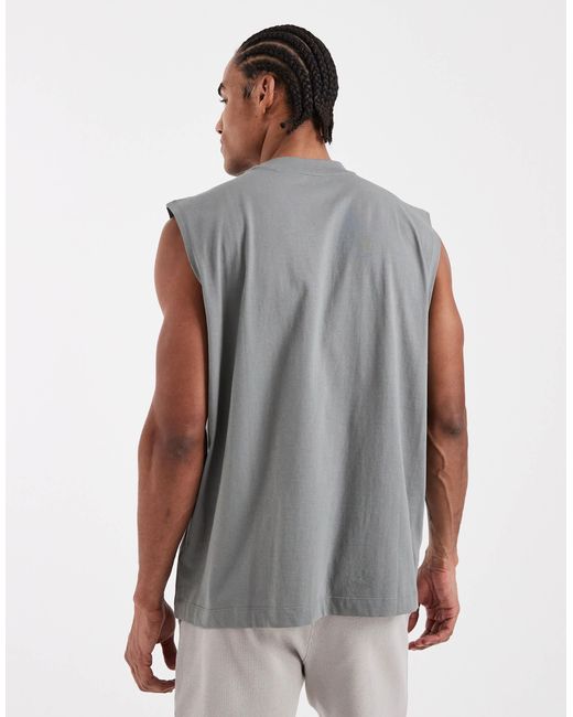 ASOS – basic-tanktop in Gray für Herren