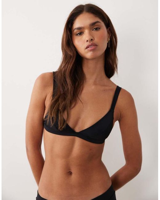 ASOS Brown Maya Santa Monica Structured Triangle Bikini Top